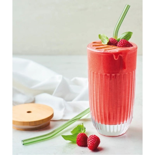 Ouessant Szklanka ze Szklaną Słomką i Pokrywką 400 ml