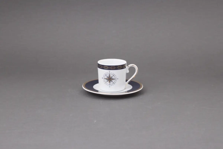 marynistyczna filiżanka espresso z ćmielowskiej porcelany