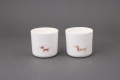Porcelanowe kubeczki z pieskiem i z jamnikiem Czynie Ceramics