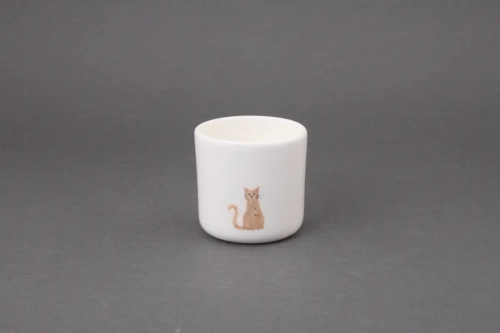 Porcelanowy kubek czynie Ceramics z kotem