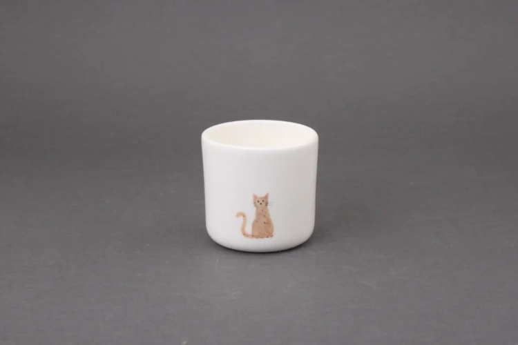Porcelanowy kubek czynie Ceramics z kotem