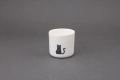Porcelanowy kubek do kawy z czarnym kotem Czynie Ceramics