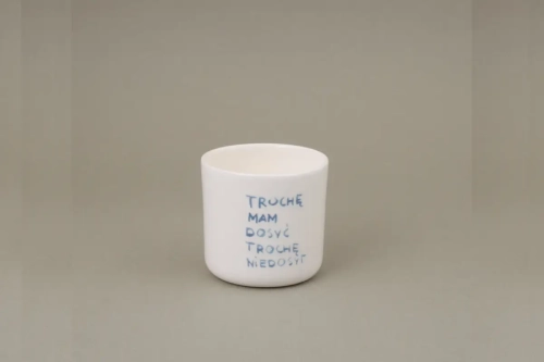 Trochę mam dosyć trochę niedosyt czarka z napisem czynie ceramics