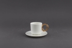 Filiżanka Ende espresso Twist ze złotym uchem