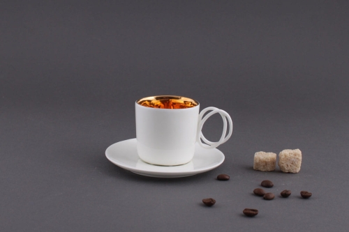 Espresso Twist ze złotym wnętrzem Ende Ceramics