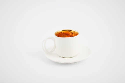 Espresso Twist ze złotym wnętrzem Ende Ceramics
