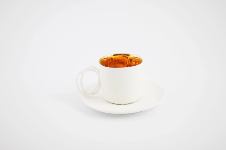 Espresso Twist ze złotym wnętrzem Ende Ceramics