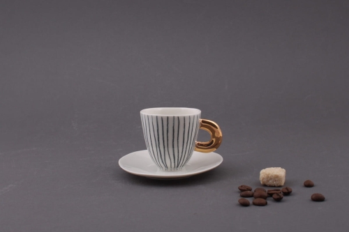 filiżanka espresso w kreski Cerama