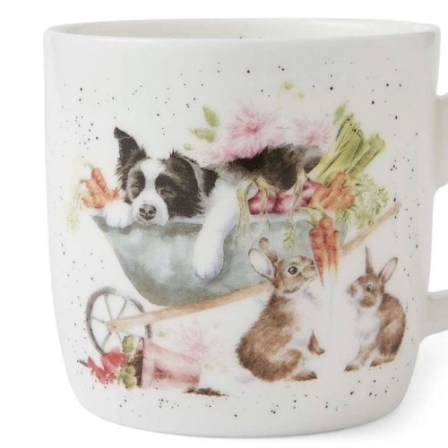 Drzemiący Pies i Króliki – Kubek Porcelanowy 310 ml